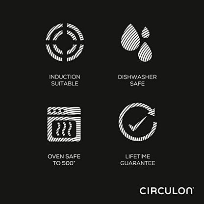 Circulon Clad Stainless Steel Cookware/Pots and Pans and Utensil Set with Hybrid SteelShield and Nonstick Technology, 11 Piece - Silver