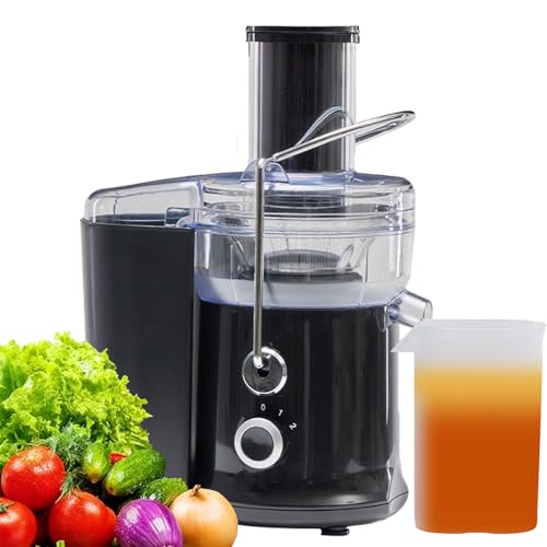 OLIXIS Centrifugal Juicer Machines, 480W Juice Extractor with 2.6" Feed Chute for Vegetable and Fruit, Electric Juicer with Dual-Speed Quick Juicing, Easy to Clean, BPA-Free, Black