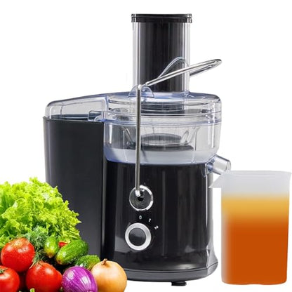 OLIXIS Centrifugal Juicer Machines, 480W Juice Extractor with 2.6" Feed Chute for Vegetable and Fruit, Electric Juicer with Dual-Speed Quick Juicing, Easy to Clean, BPA-Free, Black