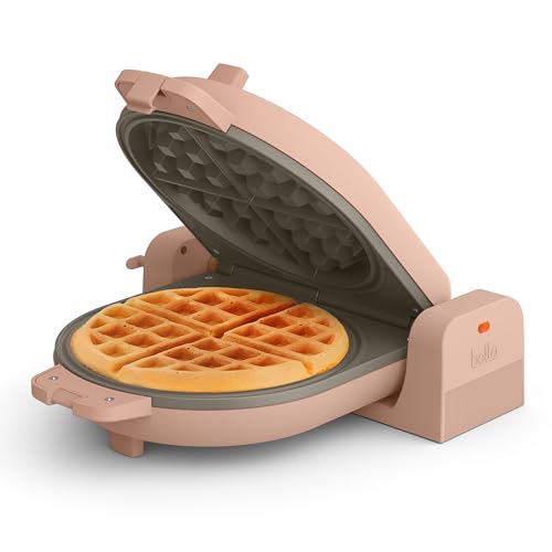 bella Fits-Anywhere™ Flip-n-Store Non-Toxic Belgian Waffle Maker, Blossom