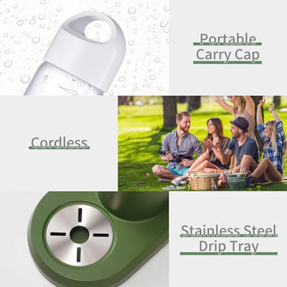 OSCEVIA - Sparkling Water Maker | Soda Beverage Machine | Soda Streaming Seltzer & Carbonator | 1L+0.5L BPA Free Bottles | Compatible Srew-in 60L CO2 (NOT Included) | Green