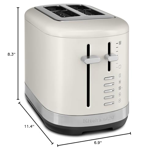 KitchenAid 2 Slice Automatic Toaster with Extra Wide Slots, KMT2109, Porcelain White