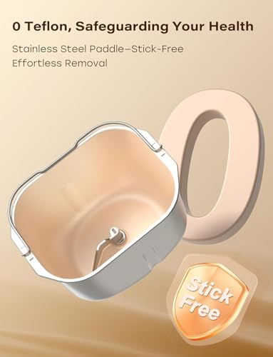 KBS 20-IN-1 Bread Maker with Custom Program, 650W Bread Machine with Nonstick Ceramic Pan & Stainless Steel Paddle, 2.2LB Bread Maker Machine, Polish Bread, Gluten-Free, Touch Panel,15H Timer,3 Colors