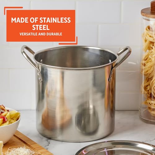 IMUSA USA Stainless Steel Stock Pot 20-Quart, Silver