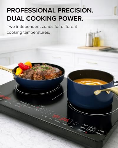 Nuwave PIC Double Portable Induction Cooktop, 900W/1500W/1800W Options