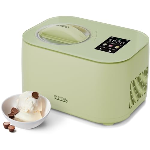 Iceman by Chefman Trio Ice Cream Maker | No Pre-Freezing with Built-In Compressor | for Ice Cream, Froyo, Sorbet, Sherbet, Italian Ice, Frozen Yogurt & More | (2) 20oz Containers & Lids