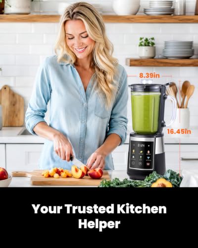 GDOR Blender for Kitchen, 1300W Glass Blender with 6 Preset Programs