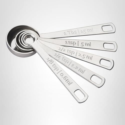 Le Creuset Stainless Steel Measuring Spoons, Set of 5