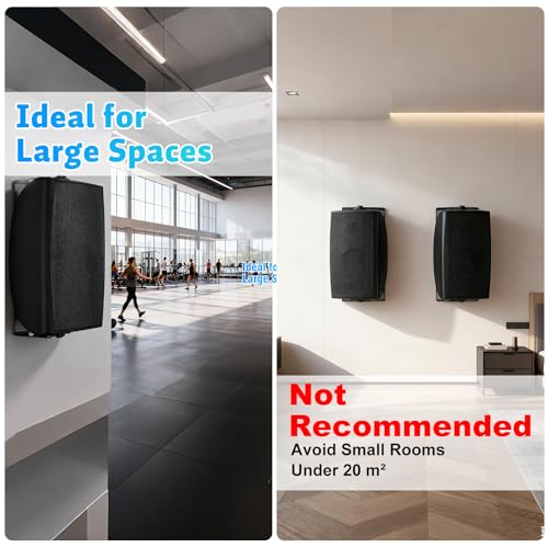STUDIOFINIX 8-Inch 600W Passive Outdoor Speakers Wired, IP44-Rated Waterproof, All-Weather Speakers Ideal for Large Spaces (Commercial Areas, Spacious Backyards, Auditorium)