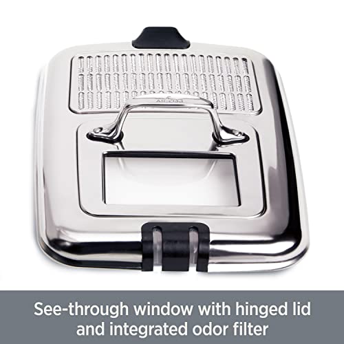 All-Clad Electric Deep Fryer with Basket and Lid, Stainless Steel Deep Fryer for Home Use, 1700W, Dishwasher Safe