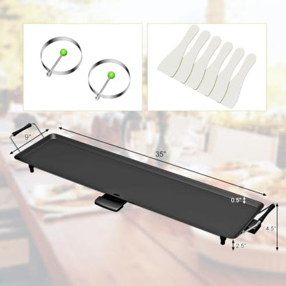 35 Inch 2000W Nonstick Electric Teppanyaki Grill