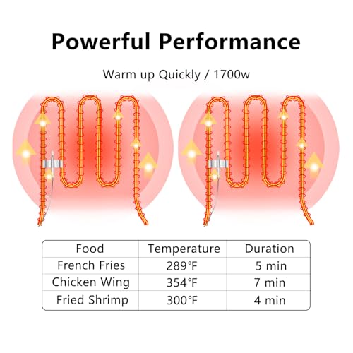 Commercial Deep Fryer with Baskets, 1700W 9.7QT/9.1L Thickened Stainless Steel Countertop Electric Oil Fryer, Large Capacity with Temperature Control (6L)