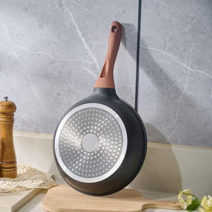 YYJINGYOU Nonstick Frying Pan, Skillet with Lid, Induction Compatible (Pan with Lid 9 inch)