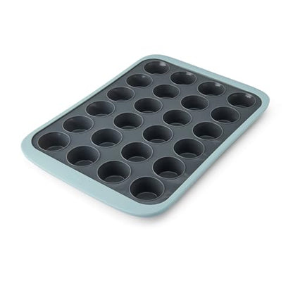 Chicago Metallic 24-Cup Silicone Muffin Pan, Nonstick Bakeware with Wire-Reinforced Rim, BPA-Free Food-Grade Silicone, Oven Safe to 428°F, Dishwasher Safe, Easy Cupcake Release