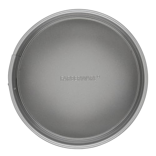 Farberware Nonstick Bakeware 9-Inch Round Springform Pan, Gray