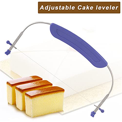 WAFJAMF Adjustable Cake Leveler Cutter for Leveling Tops, Suitable for 10 Inch Cake, Professional Cake Slicer with Stainless Steel Wire Cakes Baking Tool for Wedding Birthday Layer Cake