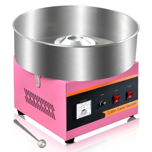 Commercial Cotton Candy Machine,110V 1000W Cotton Candy Maker, Candy Floss Maker,Making marshmallows,with Stainless Steel Bowl, Sugar Scoop,Anti-Rust Coating, for Family Party, Kids Birthday.