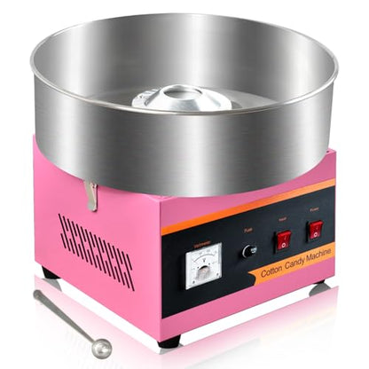 Commercial Cotton Candy Machine,110V 1000W Cotton Candy Maker, Candy Floss Maker,Making marshmallows,with Stainless Steel Bowl, Sugar Scoop,Anti-Rust Coating, for Family Party, Kids Birthday.