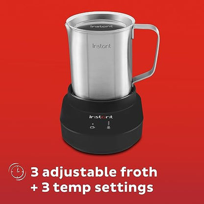 Instant Pot Instant MagicFroth 9-in-1 Electric Milk Steamer and Frother, 17oz Stainless Steel Pitcher, Hot and Cold Foam Maker and Milk Warmer for Lattes, Cappuccinos, Macchiato