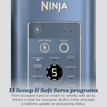 Ninja Creami Scoop & Swirl 13-in-1 Ice Cream and Soft Serve Maker, NC701BL