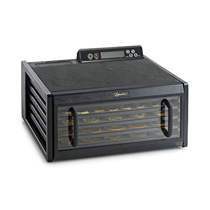 Excalibur 3548CDB Electric Food Dehydrator Features Adjustable Thermostat and Digital 48-Hour Timer Faster and Efficient Drying, 5-Tray, Black