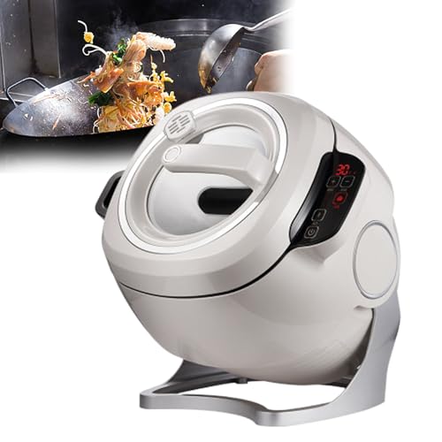 Automatic Cooking Machine, 6L Auto Cooking Wok Fried Rice Machine, One-Click Smart Start, 360 ° Automatic Rotation, for Stir Frying, Stewing, Cooking