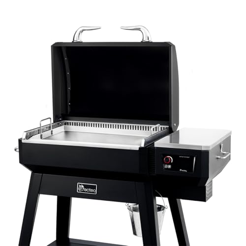 recteq Pellet Grill SmokeStone RT-480SS, Outdoor Griddle Grill with Even Temperature, Rolled Steel Cooktop