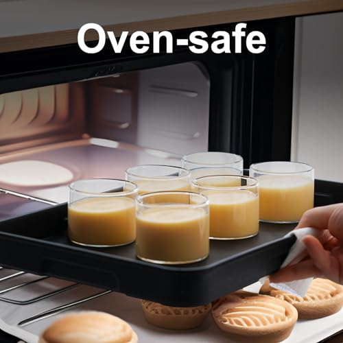 Baalaka Ramekins Oven Safe, Creme Brulee ramekins set of 6, Small Glass Bowls 4oz, Dipping Sauce Cups, Clear Salad Dressing Container and Dessert Bowls for Custard