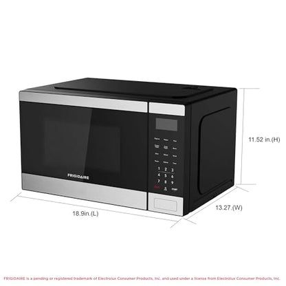 Frigidaire 0.9 CU. FT. Microwave, Digital Control Panel - Auto Cooking Settings - Child Safety Lock - Stainless Steel