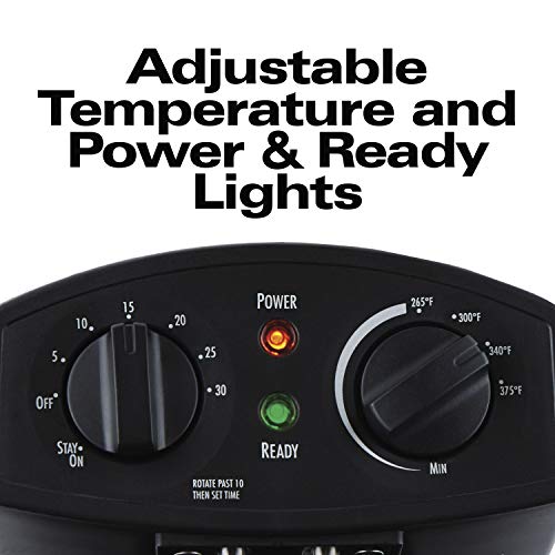 Hamilton Beach Electric Deep Fryer with Basket and Lid, 4.5 Liters / 19 Cups Oil Capacity, Temperature Control, View Window, Professional Style, 1800 Watts, Stainless Steel (35035A)