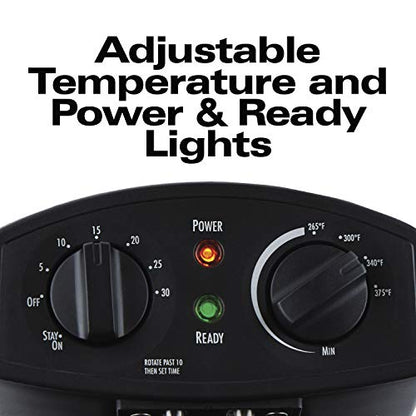 Hamilton Beach Electric Deep Fryer with Basket and Lid, 4.5 Liters / 19 Cups Oil Capacity, Temperature Control, View Window, Professional Style, 1800 Watts, Stainless Steel (35035A)