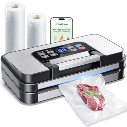 95kPa Precision Vacuum Sealer for Food with Dry/Moist Modes, 2X Strength