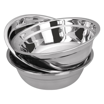 Parlynies Stainless Steel Mixing Bowls for Kitchen, 4 Pack 9.45" Metal Mixing Bowls Set, Nesting Bowls for Baking Serving Cooking Food Prep Storage