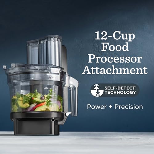 Vitamix 12-Cup Food Processor Attachment with SELF-DETECT, BPA-Free, with Multi-Use Blade and Two Reversible Discs, Compatible with Ascent and Venturist Series Vitamix Blenders