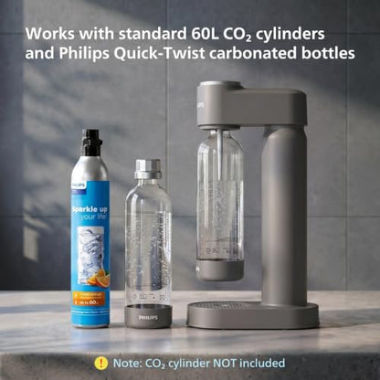 Philips Sparkling Water Maker & Soda Streaming Machine, ADD4901GROQ/37