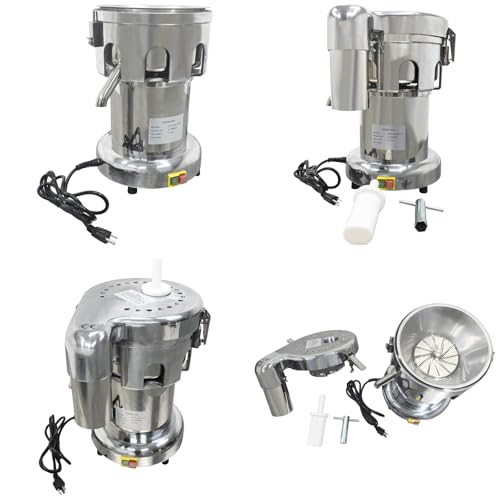 DINENOVATE Commercial Centrifugal Juicer Machine 750W, Stainless Steel Electric Fruit & Vegetable Juice Extractor with Automatic Pulp Separation (11-30 lb/min) for Restaurant & Bar