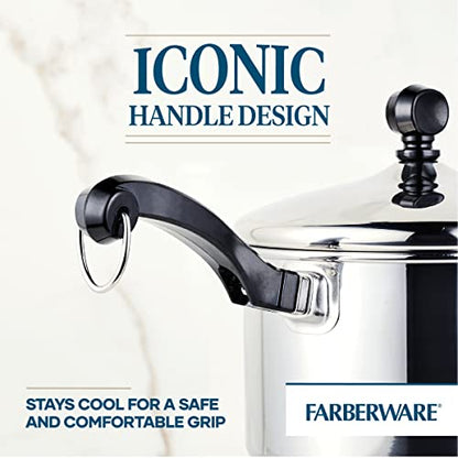 Farberware Classic Series Stainless Steel Sauce Pan with Lid, 2-Quart, Sauce Pans for the Kitchen, Silver
