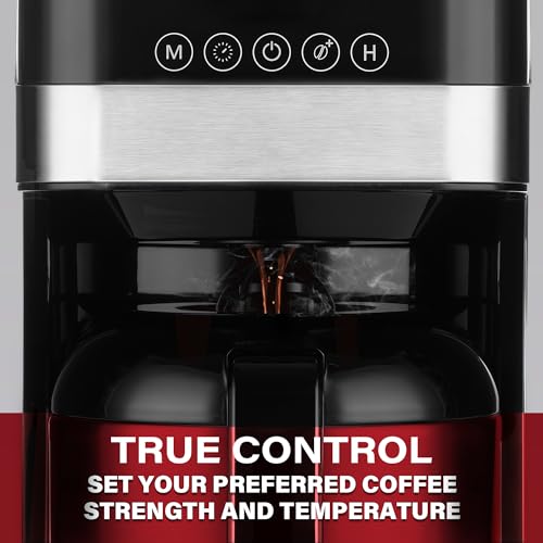 Melitta Aroma Tocco Thermal DRIP PROGRAMMABLE Coffee Machine 8 Cup Coffee Maker with Thermal Carafe Glass Touch Control Panel