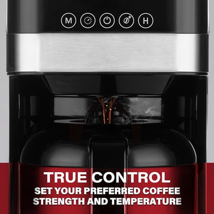 Melitta Aroma Tocco Thermal DRIP PROGRAMMABLE Coffee Machine 8 Cup Coffee Maker with Thermal Carafe Glass Touch Control Panel