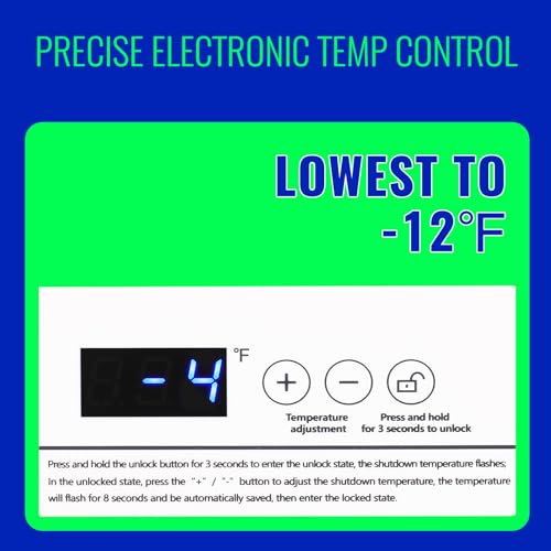 DEMULLER 4.0 Cu.ft Chest Freezer with Electronic Panel, Accurate Temperature Display to 1 ℉, White Deep Freezing Machine with 2 Removable Baskets, Compact Size for Any Space