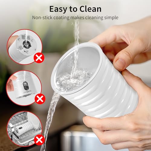 Electric Milk Steamer and Frother, Hot & Cold Foam Milk Warmer with Temperature Control, Auto Shut-Off Frothers for Coffee, Latte, Cappuccino, Macchiato