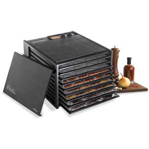 Excalibur Electric Food Dehydrator Machine 9-Tray with 26-Hour Timer, Automatic Shut Off Accurate Temperature Control and Fast Drying with 15 Square Feet of Drying Space, 600-Watts, Black