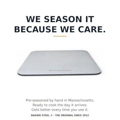 The Original Baking Steel® | Pre-Seasoned & Built to Last | 14"x16"x¼" Ultra-Conductive Pizza Steel for Oven & Grill | Made in USA Since 2012