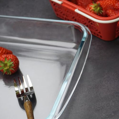 CGNWEEPS 8×8in Square Glass Baking Dish, 1.6QT Glass Baking Pan, Baking Dishes for Oven