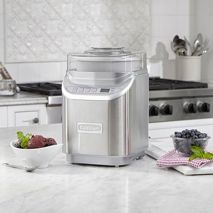Cuisinart Ice Cream Maker Machine w/Countdown Timer, 2 qt, ICE-70P1