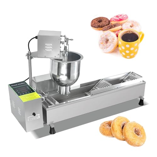 Kolice Commercial Donuts Making Machine,Frying Donuts Maker,Mini Donut Maker,Included Timer Control, Auto Counting,Flipping, Dropping