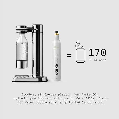 aarke - Carbonator III Premium Carbonator-Sparkling & Seltzer Water Maker-Soda Maker with PET Bottle (Stainless Steel)