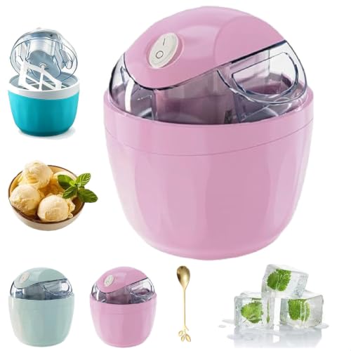 Small Home Mini Ice Cream Maker (Applicable to 110V-120V)，Pink