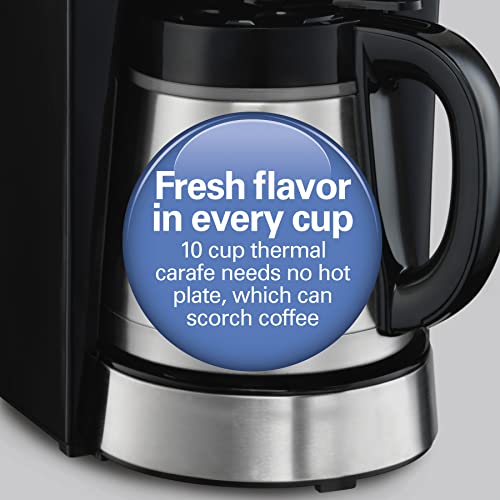 Hamilton Beach Programmable Drip Coffee Maker with 10 Cup Thermal Carafe