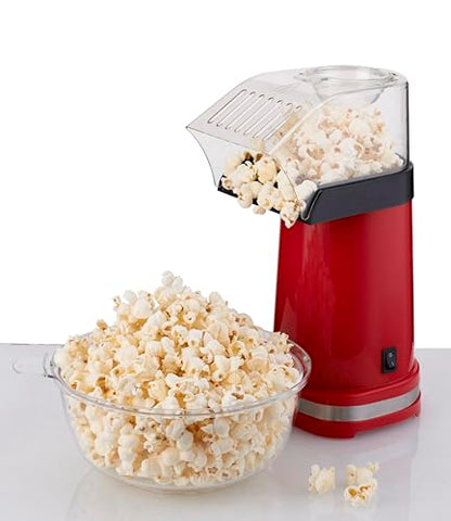 CULINARY CHEF PM102-RED Deluxe Hot Air Personal Popcorn Popper